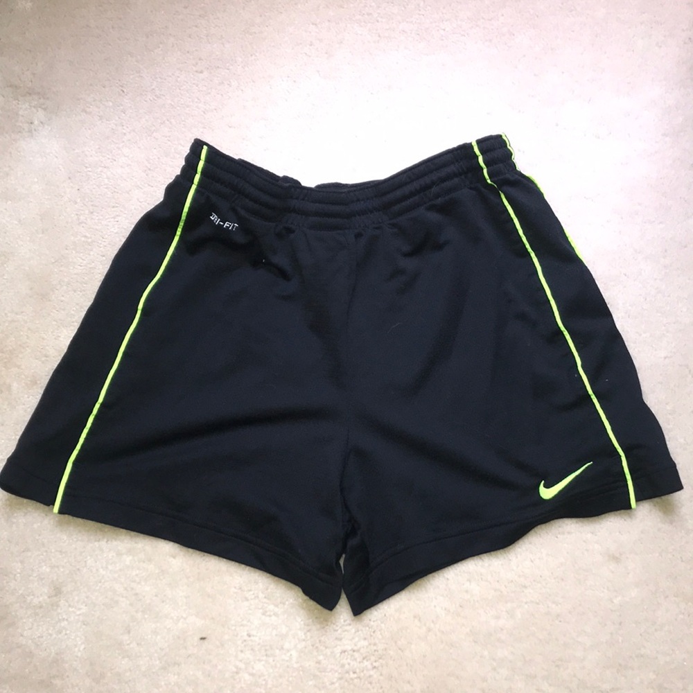 black nike soccer shorts